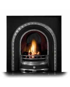 Henley Highlight Polished Cast Iron Arched Insert with Back