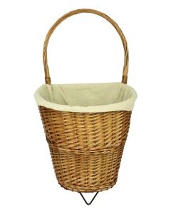Deville Pair of Small Wicker Carts with Jute Liner