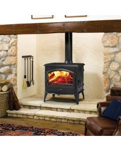 A tradtional black wood burning stove to suit a traditional or modern living area. A traditonal log burner.