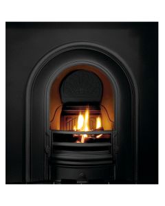 Coronet Black Cast Iron Arched Insert with Back