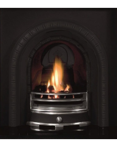 Henley Black Cast Iron Arched Insert with Back