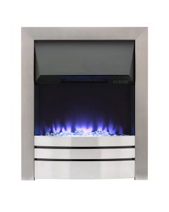 Hopton Brushed Stainless Steel Electric Fire