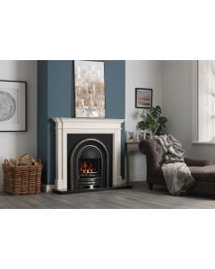 Lytton Highlight Polished Cast Iron Arched Insert with Back