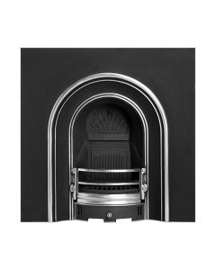 Monarch Highlight Polished Cast Iron Arched Insert with Back
