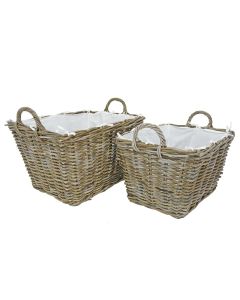 Set of 2 Grosvenor Rattan Baskets