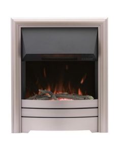 Sandon Satin Silver Inset Electric Fire