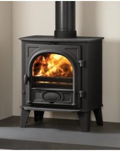 A black multi fuel stove, a mid size stove for an elegant interior, ideal for most rooms, ecodesign stove