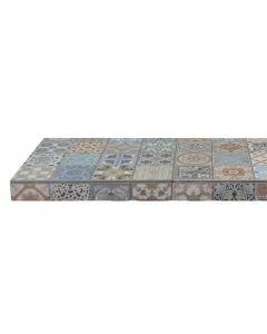 Tapestry Tiled Hearth with Tongue 50"x15"