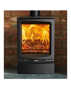 A black multi fuel stove, a mid sized stove to suit a contemporary modern interior, an ecodesign stove